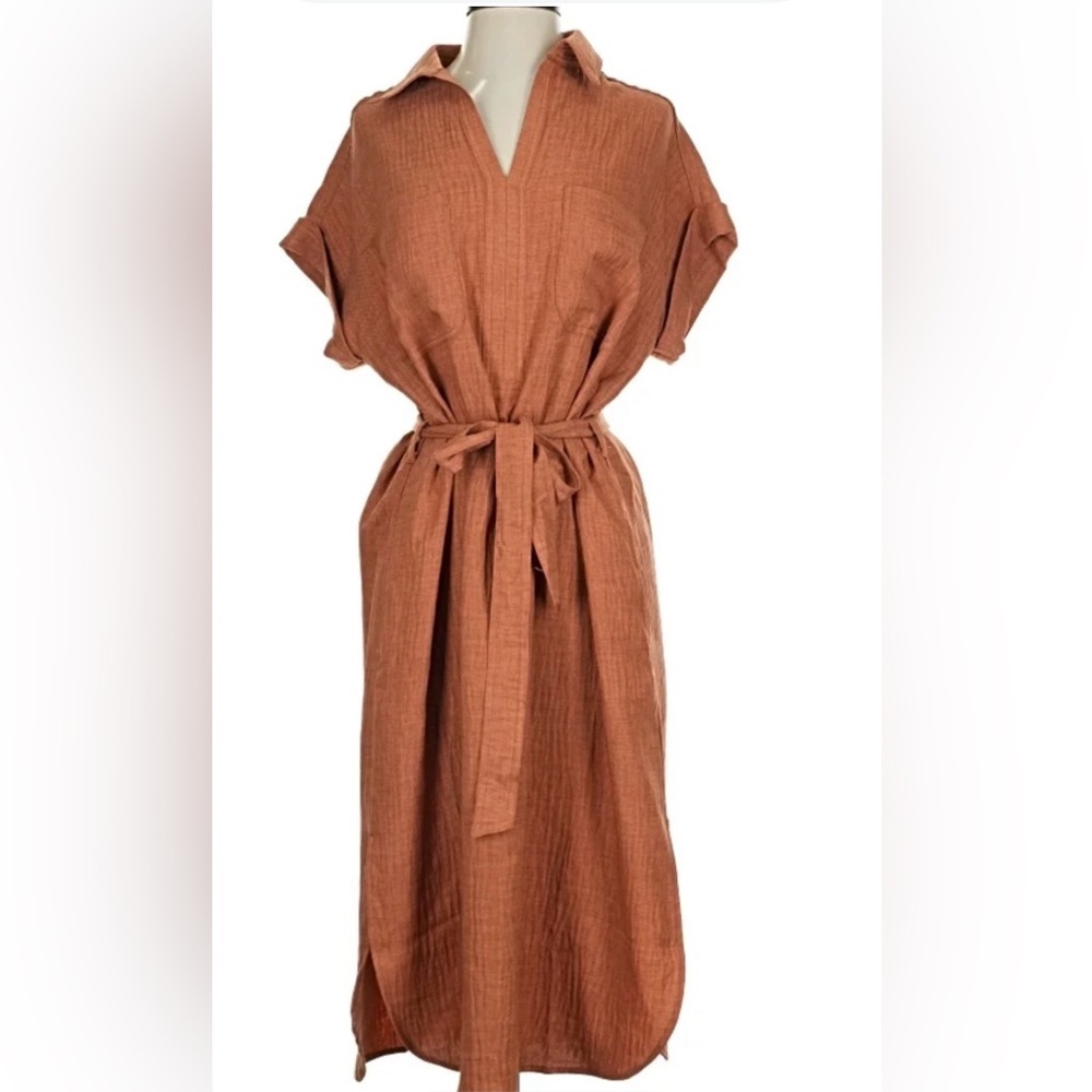 Max Studio Chic Brown Midi Dress 12
